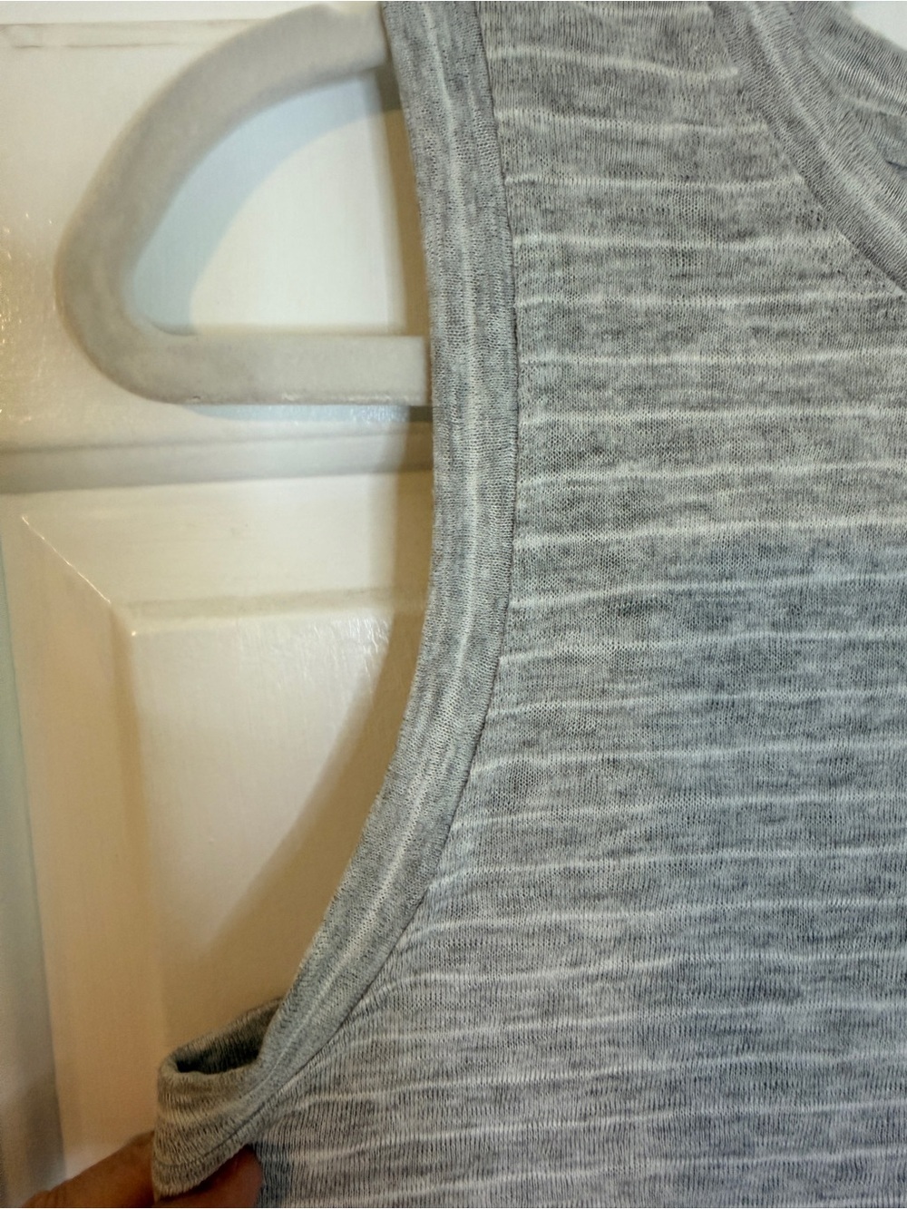Athleta Gray Striped Modal Sleeveless Tank Top XXS Style 579798 - Picture 6 of 9